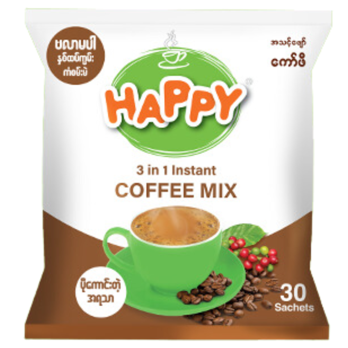ဟက်ပီး ကော်ဖီမစ် | Happy 3in1 Coffee Mix
