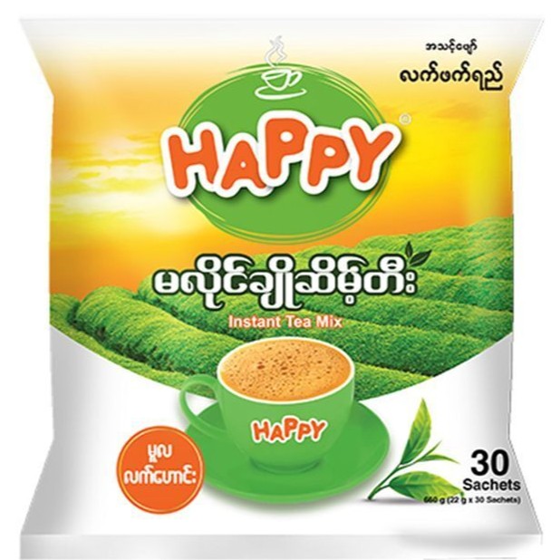 ဟက်ပီး လက်ဖက်ရည် | Happy 3in1 Tea Mix