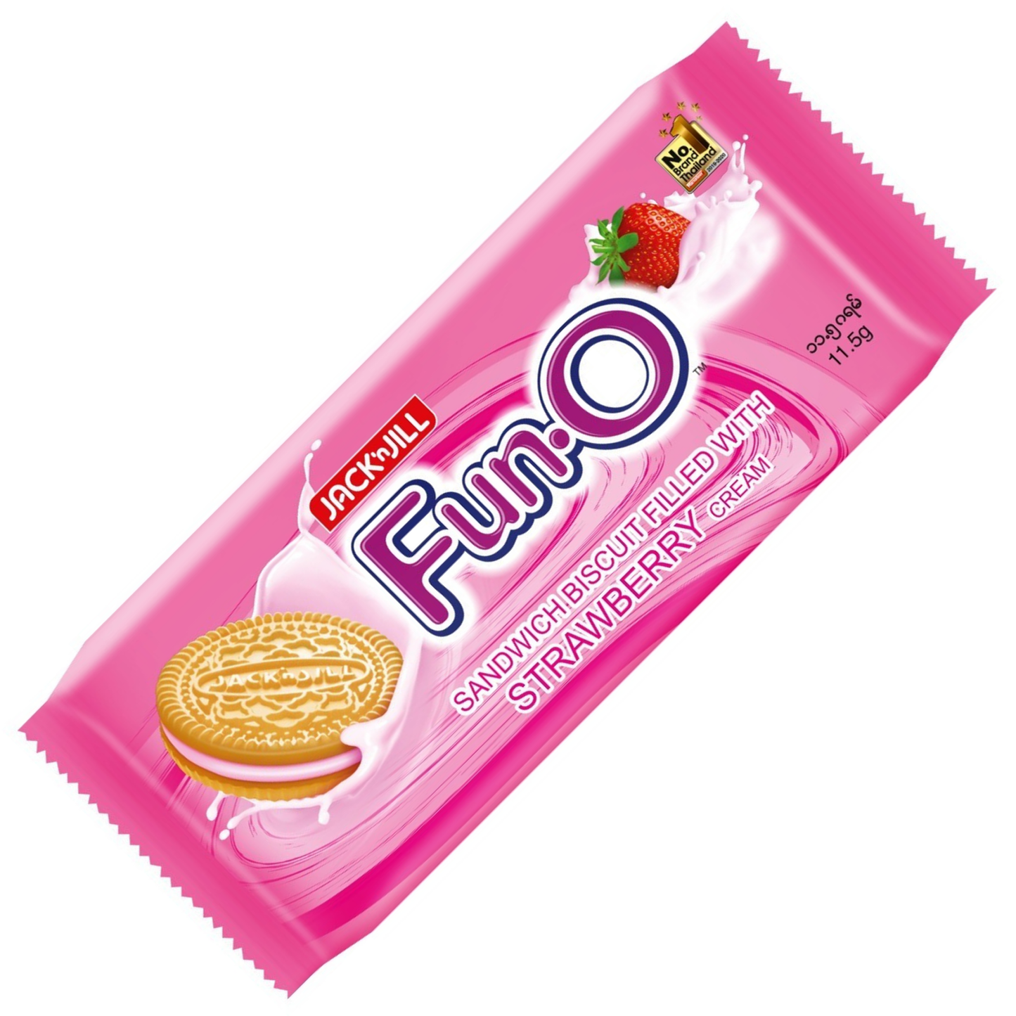 ဖန်အို ဆန်းဒဝစ် စတော်ဘယ်ရီ ဘီစကစ် | Fun-O Sandwich Strawberry Biscuit