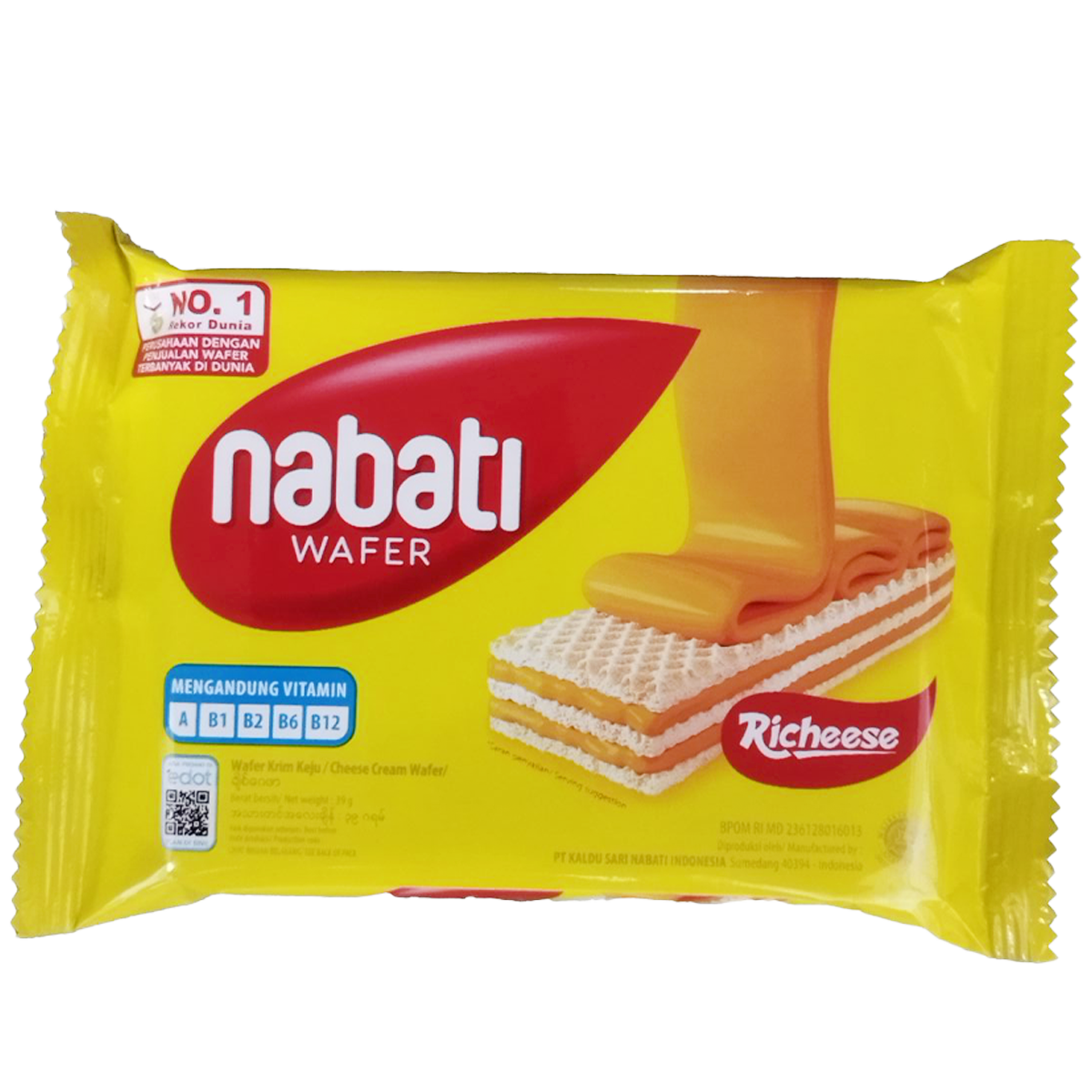 နာဘာတီ အဝါရောင်ချိစ် | Nabati Cheese Wafer